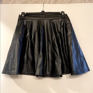 Black Leather High Waisted Skirt Size Small